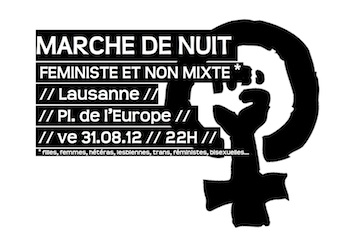 Marche de nuit féministe ve 31.08.12 à Lausanne