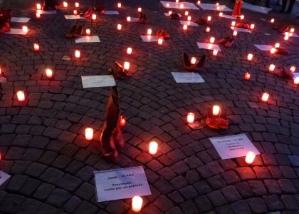 Rassemblement 25 novembre 2016 à Lausanne contre les violences masculines envers les femmes